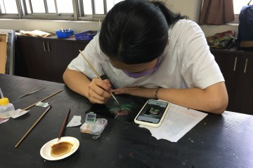 學生暈金技法創作練習.JPG